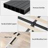 Lyngins Industrial Queen Size Bed Frame, Wood Platform Bed Frame with Headboard, Metal Frame & Solid Wood Slats, Large Under Bed Storage - 3 of 4