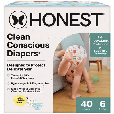 The Honest Company Clean Conscious Disposable Diapers - Ocean Bottoms & Chilly Cheeks