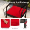 Tangkula 7- Piece Patio Dining Furniture Set Acacia Wood and Wicker Dining Table Armchairs Navy/Red/White/Turquoise - 4 of 4