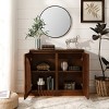 Modern Arched Storage Cabinet, Narrow Sideboard Accent Cabinet with 2 Outlet Holes for Entryway, Coffee Area, Living Room, Hallway, Office-Tanpinhause - 2 of 4