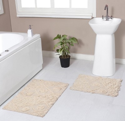 Modesto Collection Cotton Tufted Set of 2 Bath Rug Set - Home Weavers