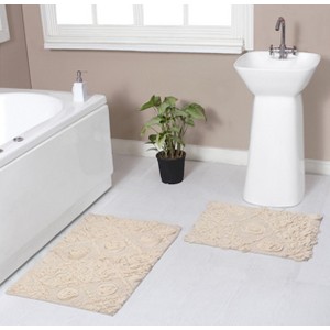 Modesto Collection Cotton Tufted Set of 2 Bath Rug Set - Home Weavers - 1 of 4