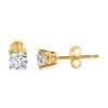 Haus of Brilliance 14K Yellow Gold 1/2 Cttw Round-Cut Diamond Solitaire Stud Earrings - 4 of 4