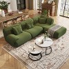 SYFERLORY 116.5" L-Shaped Modular Sectional Sofa 3 Seater Oversized Sectional Sofa For Living Room，Green - 4 of 4