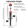 Yescom 24 In Wheel Outdoor Unicycle Adjustable Seat Anti-Skid Pedal Circus Bike for Adults Teenagers Kids, Red - 3 of 4