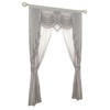 Kate Aurora Ultra Glam Beaded Sparkly Sheer Window in a Bag Curtain Set - 4 of 4