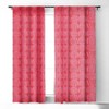 Sewzinski Striped Circle Squares Pink Set of 2 Panel Blackout Window Curtain - Deny Designs - 3 of 4