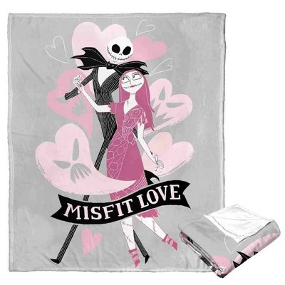Disney Nightmare Before Christmas Misfit Love Silk Touch Throw Blanket 50x60 Inches