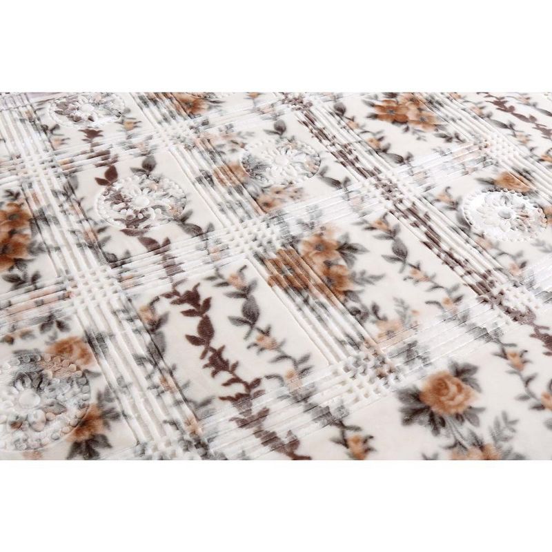 Nestl Extra Heavy Velvet Fleece Blanket, Reversible Printed Raschel Korean Style Bed Blanket, 5 of 6