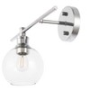 Elegant Lighting Collier 1 light Chrome and Clear glass left Wall sconce - 2 of 4