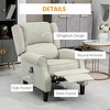 Linen Massage Recliner Chair with Heat, Push Back Recline, and Footrest - 2 of 4