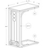 Monarch Specialties Accent Table C-Shaped End Side Snack Living Room Bedroom Metal Laminate Black Grey Transitional - 3 of 4