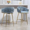 COWLOWN Luxury Velvet Counter Stool with Gold Base, Bar Stool for Kitchen Island & Home Decor - 4 of 4