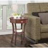 HomeStock End Table with Drawer and Shelf, Solid Wood Accent Table with Curved Legs and Concealed Storage for Living Room Decor - 2 of 4