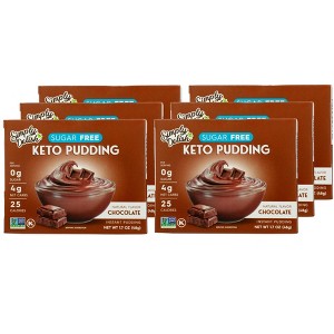 Simply Delish Chocolate Keto Pudding - Case of 6/1.7 oz - 1 of 4