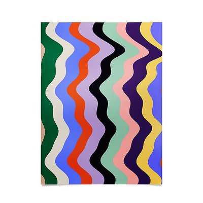 Mariamariacreative Waves Stripe Multi Poster - Society6 : Target