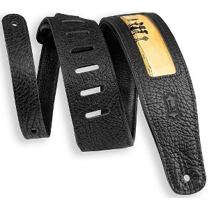 Levy's 2.5" Calaca Black Leather Guitar Strap - 1 of 3