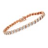 Haus of Brilliance Silver 1/4 Cttw Diamond Round Miracle Plate and "S" Link Tennis Bracelet - 4 of 4