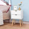 KTMBDW Nightstands Set of 2, Modern Bedside Table with 2 Drawer for Bedroom, Dorm and Small Spaces, White - 3 of 4