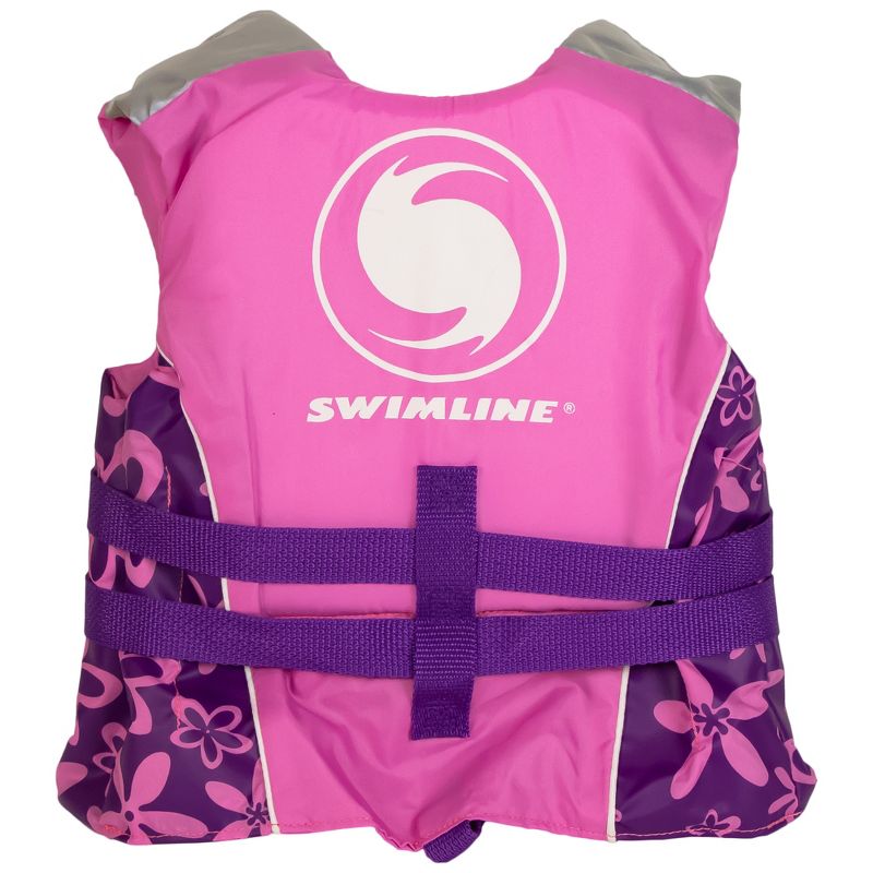 Swimline Children's USCG Approved Swimming Pool Floral Vinyl Life Vest - Pink - XS, 3 of 4