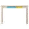 vidaXL Console Table White Mango Wood Sturdy Console Table Rectangular - 2 of 2