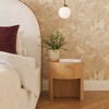 TOV Furniture Marlow Wood 1-Drawer Round Nightstand - 2 of 4