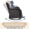 Gymojoy Outdoor Swivel Chairs with Side Table Glider Chairs Set of 3 - 4 of 4