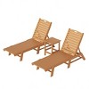 WestinTrends 3 Pieces Poly Outdoor Patio Chaise Lounge Chair with Side Table Set - 3 of 4