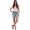 Rekucci Women's Secret Figure Pull-On Jean Shorts with Slim Cuff – Casual Mid-Rise Summer Shorts - 4 of 4