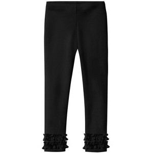 City Threads USA-Made Girls Soft Cotton Ruffle Leggings - 1 of 4