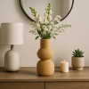 Sculptural Textured Ribbed Table Vase for Home Decor - Modern Tall Flower Vase Perfect for Console Table, Entryway, or Living Room Decor - 3 of 4
