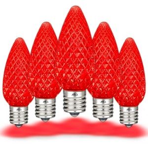 Novelty Lights C9 LED Faceted Christmas Replacement Bulbs Dimmable - 1 of 4