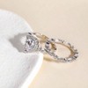 Sterling Silver Bridal Ring Set Teardrop Vintage Pear Promise Wedding Band for Women Size 9 - 2 of 4