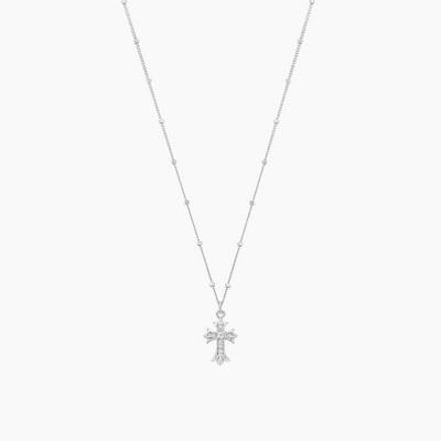 Bearfruit Jewelry Sterling Silver 18k Gold Plated Isla Cross Necklace