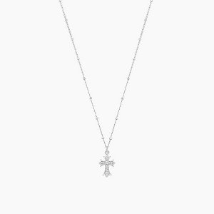 Bearfruit Jewelry Sterling Silver 18k Gold Plated Isla Cross Necklace - 1 of 4