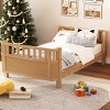 5 Inch Platform Beds,Pine Bed Frame,Full Bed With Rails,Brown Full Size Wood Platform Bed-Cuddlewood - 3 of 4