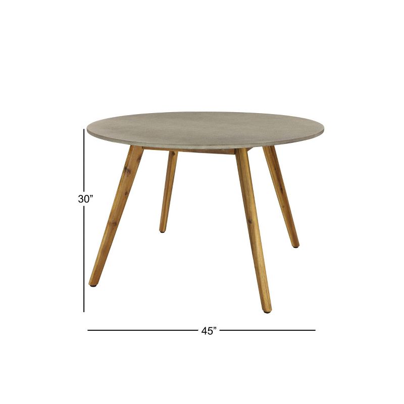 Small Round Concrete Outdoor End Table - Gray - Olivia &#38; May, 5 of 16