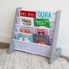 Humble Crew Kids' Inspire "L" Bookshelf Gray/White - 3 of 4