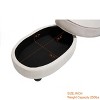 Oval Storage Ottoman with Removable Tray, Multifunctional Chenille Upholstered Storage Coffee Table - ModernLuxe - 3 of 4
