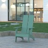 Emma and Oliver Modern Dual Slat Back Indoor/Outdoor Adirondack Style Patio Chair - 2 of 4