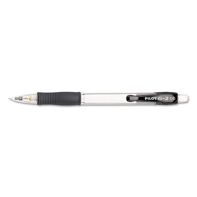 Pilot G-2 Mechanical Pencil 0.5mm Clear w/Black Accents Dozen 51014, 1 of 5