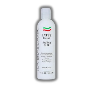 LA-Brasiliana Latte Styling Milk | Thermal Protector | Eliminates Frizz | Sodium Free | Volumizer. Thermal protector - (8 oz) - 1 of 2