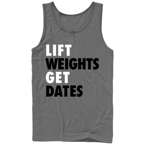 Men's Chin Up Lift Weights Get Dates Tank Top - Charcoal - Large : Target