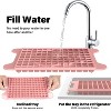 LunaLulinlk 4-piece set of mini ice cubes and ice bucket (with lid) Pink small ice cubes with ice scoop - 3 of 4