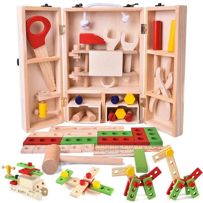 Fun Little Toys Wooden Tools Set, 43 pcs, 1 of 7