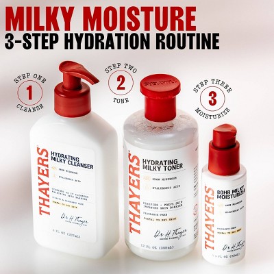 Thayers Remedies 80 Hour Hydrating Milky Liquid Moisturizer with Hyaluronic Acid - 2.5 fl oz: For Face, Normal to Very Dry Skin, Paraben-Free, Vegan