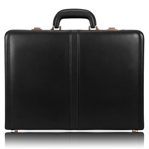 Leather 2025 briefcase black