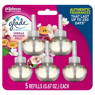 Glade PlugIns Scented Oil Air Freshener Vanilla Passion Fruit Refill - 3.35oz/5ct