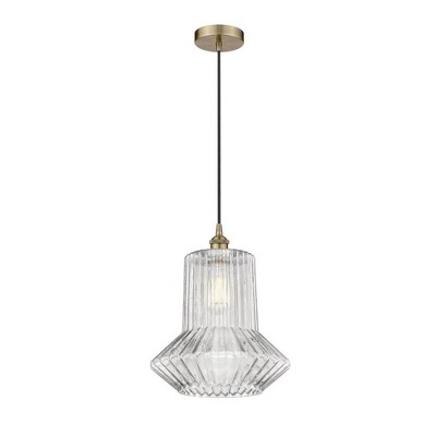 Springwater - 1 Light Cord Hung Mini Pendant In Industrial Style-15.75 Inches Tall and 12 Inches Wide