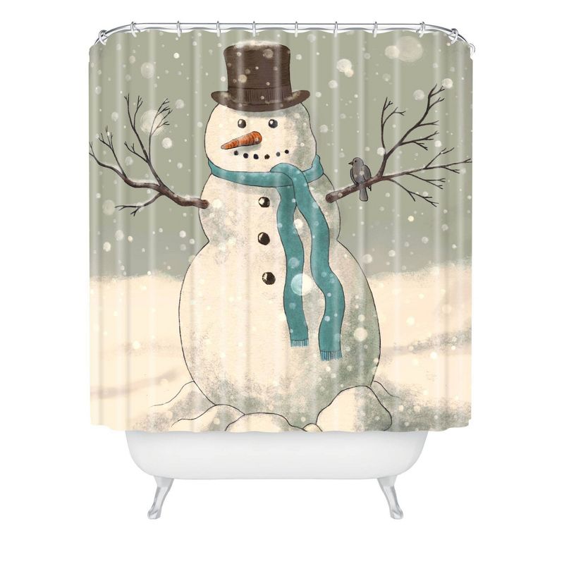 Snowman Shower Curtain - Deny Designs, 1 of 6